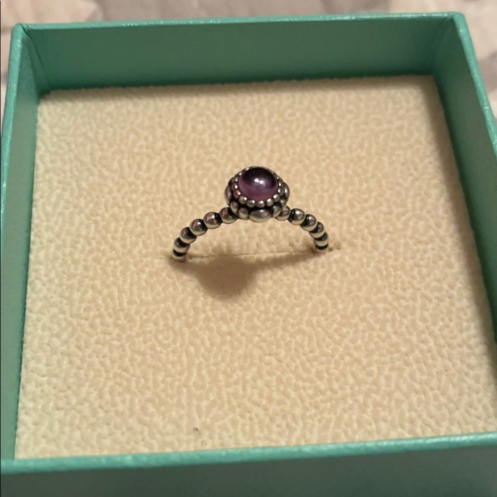 Pandora February birthday blooms ring